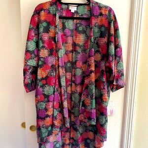 NWT LuLaRoe Lindsay, Green & Orange & Purple Design